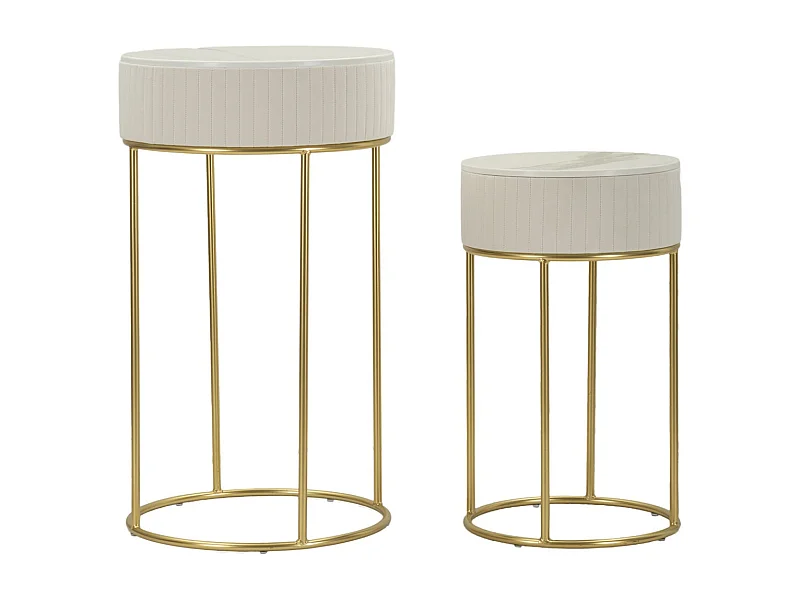 Set Tavolo e Sgabelli MF772, Beige, 50x50x90 cm, Epikasa