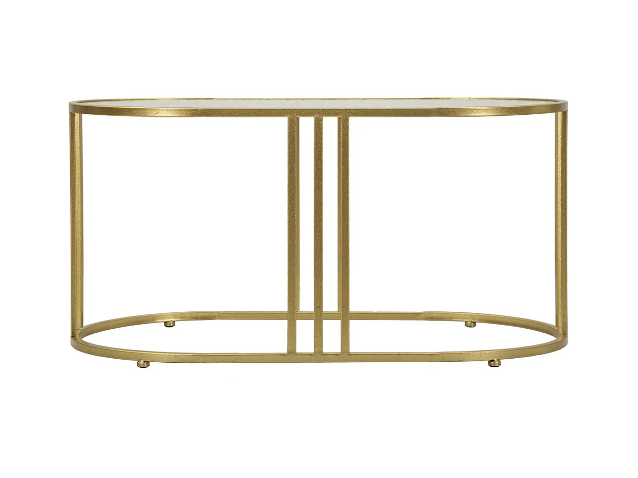 Table d'Appoint MF797, Or, 90x50x45 cm, Seven Design