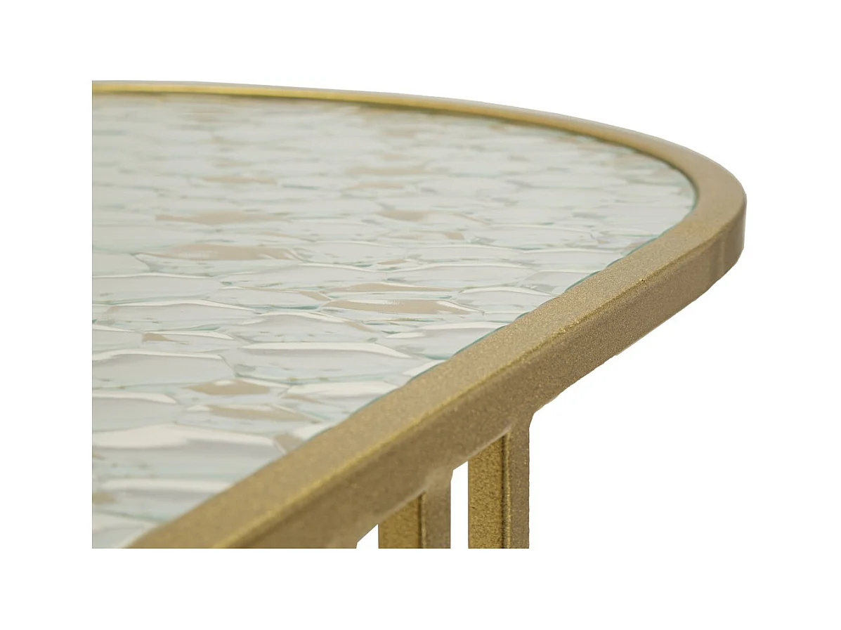 Table d'Appoint MF797, Or, 90x50x45 cm, Seven Design