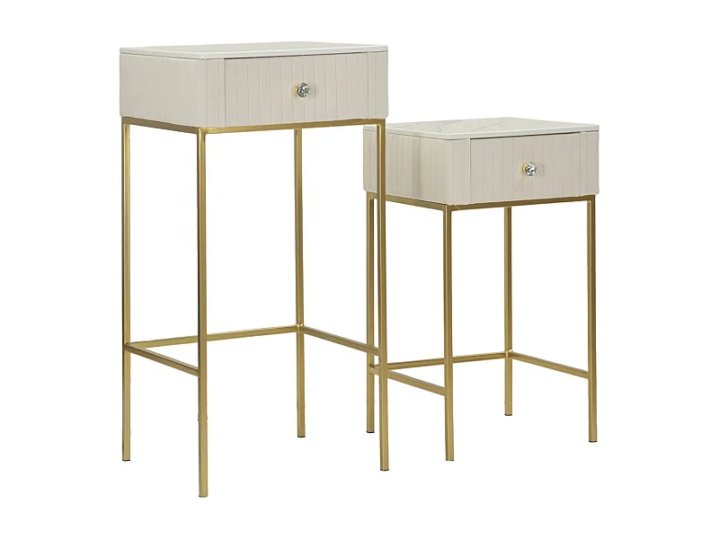 Set Tavolo e Sgabelli MF771, Beige, 45x45x90 cm, Epikasa