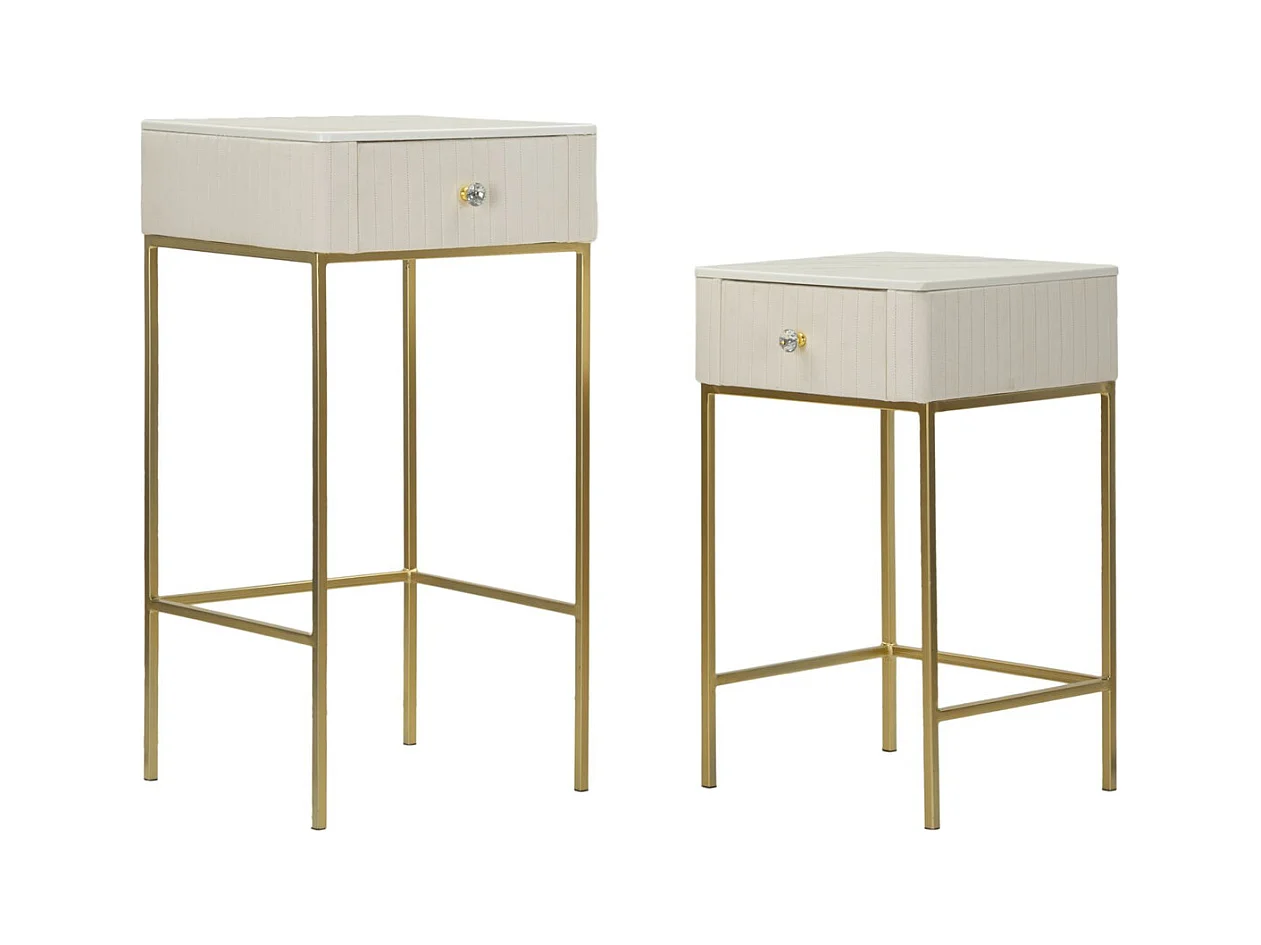 Set Tavolo e Sgabelli MF771, Beige, 45x45x90 cm, Epikasa