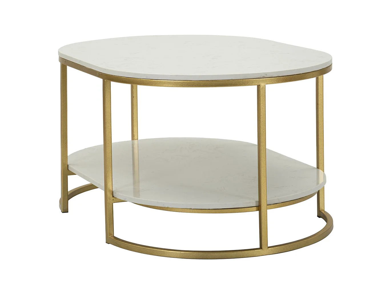 Table d'Appoint MF791, Or, 90x60x45 cm, Seven Design