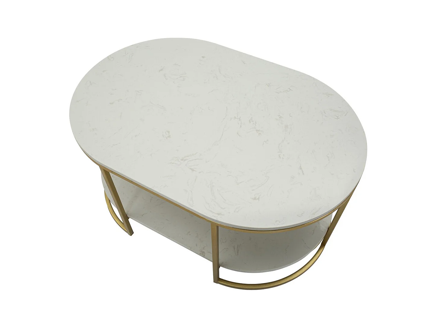 Table d'Appoint MF791, Or, 90x60x45 cm, Seven Design