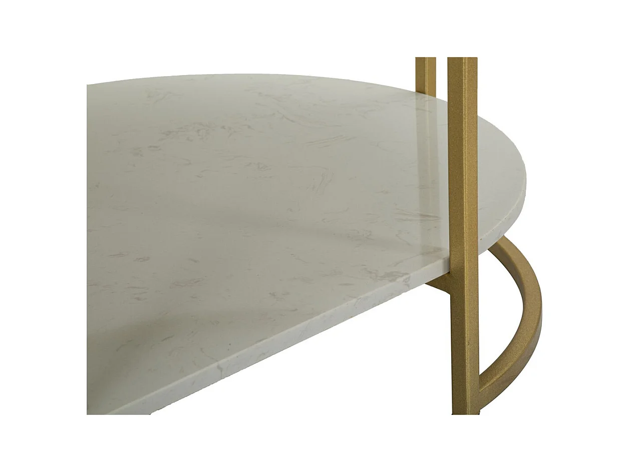 Table d'Appoint MF791, Or, 90x60x45 cm, Seven Design