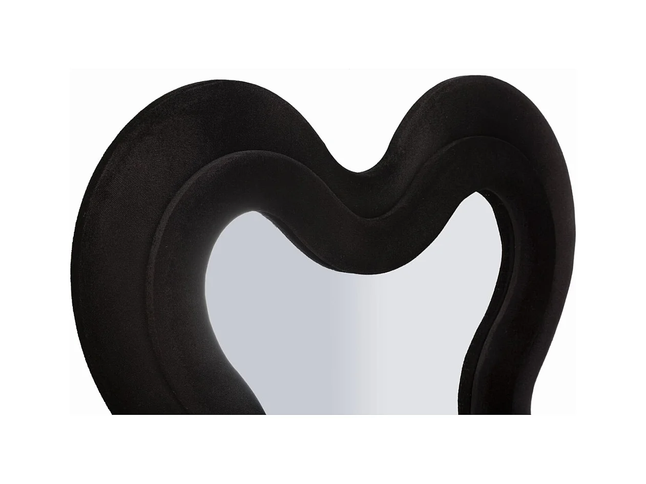 Specchio con Cornice Onda 5, Nero, 58x4x160 cm, Seven Design