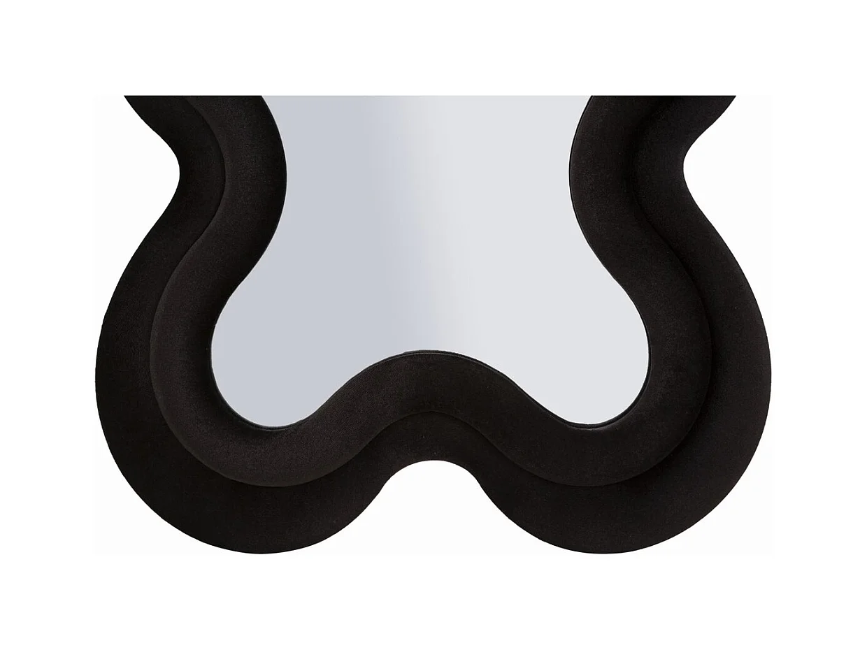 Specchio con Cornice Onda 5, Nero, 58x4x160 cm, Seven Design