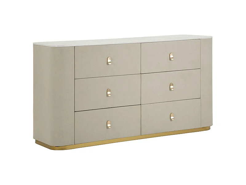 Cassettiera MF752, Beige, 140x45x76 cm, Seven Design