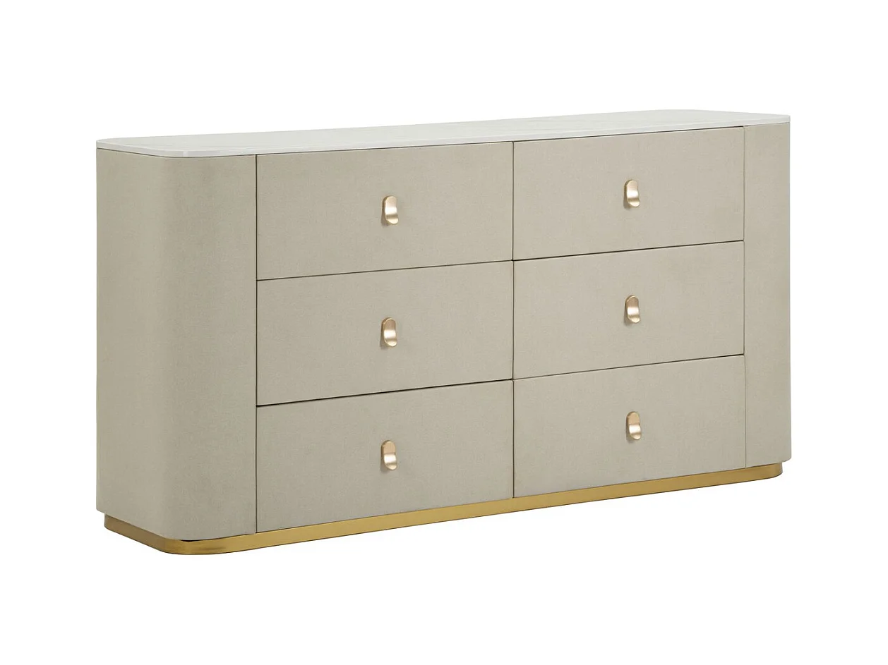 Cassettiera MF752, Beige, 140x45x76 cm, Seven Design
