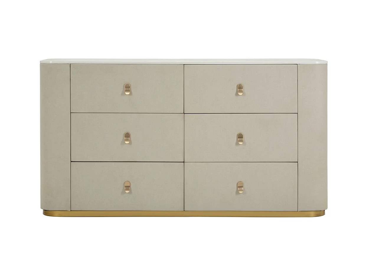 Cassettiera MF752, Beige, 140x45x76 cm, Seven Design