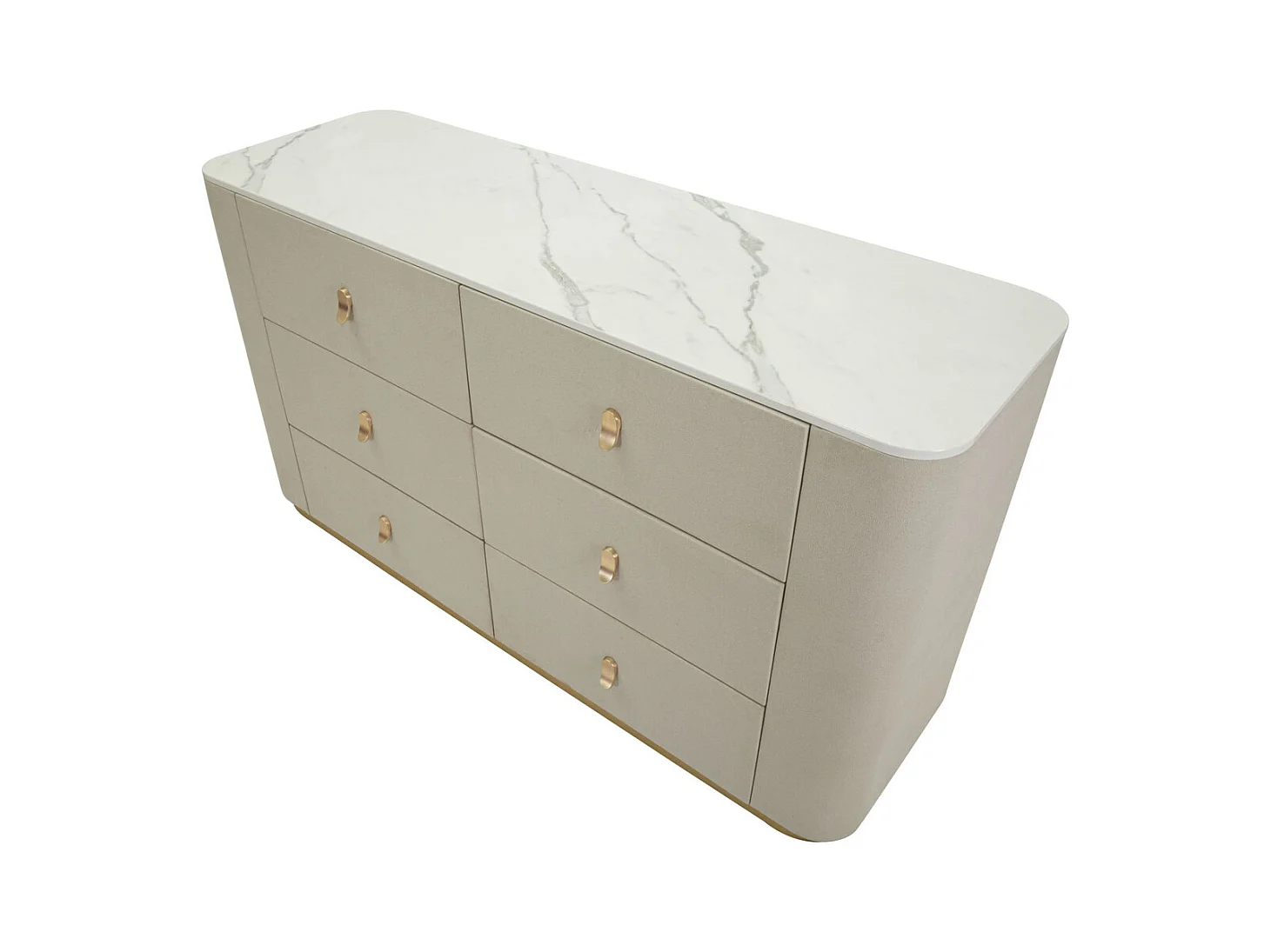 Cassettiera MF752, Beige, 140x45x76 cm, Seven Design