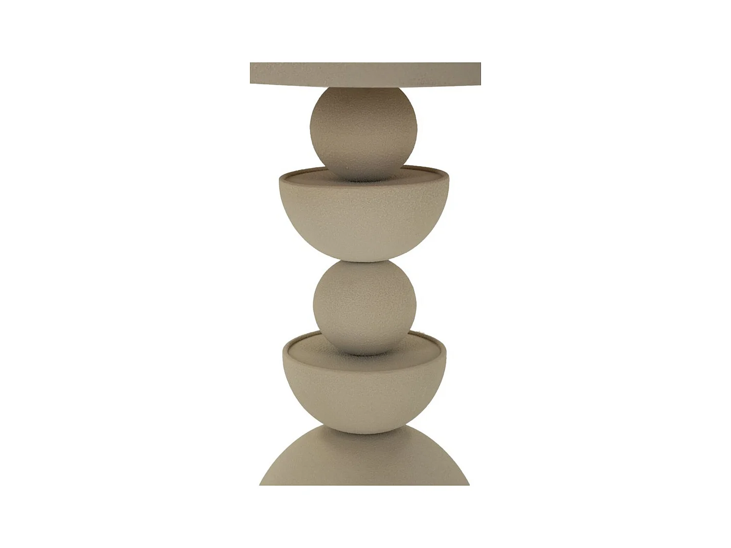 Table d'Appoint MF798, Beige, 45x45x49,5 cm, Seven Design