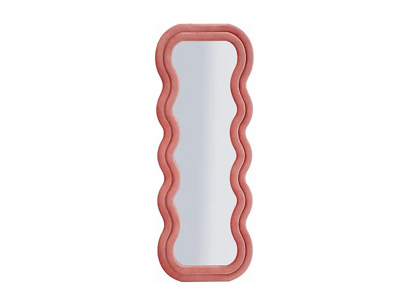 Specchio con Cornice Onda 2, Rosa, 60x6x160 cm, Epikasa