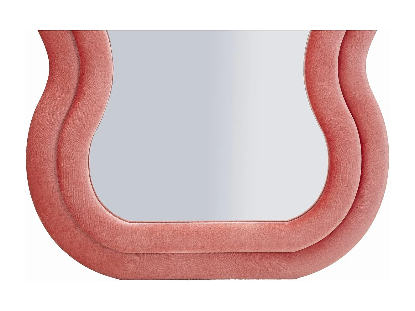 Specchio con Cornice Onda 2, Rosa, 60x6x160 cm, Epikasa