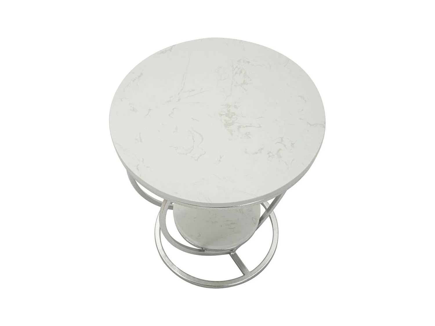 Table d'Appoint Cœur 1, Argent, 40x40x45,5 cm, Seven Design