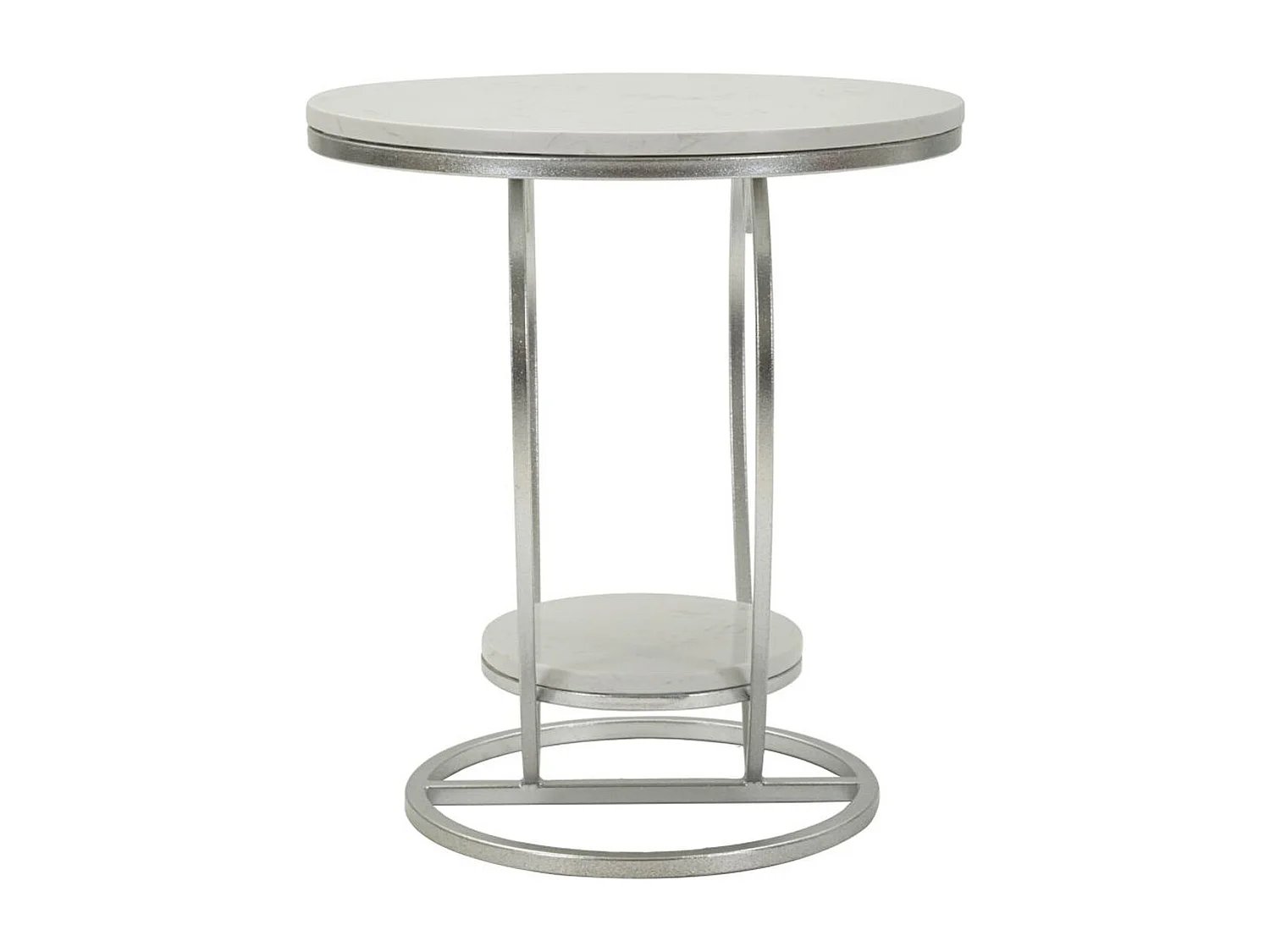 Table d'Appoint Cœur 1, Argent, 40x40x45,5 cm, Seven Design