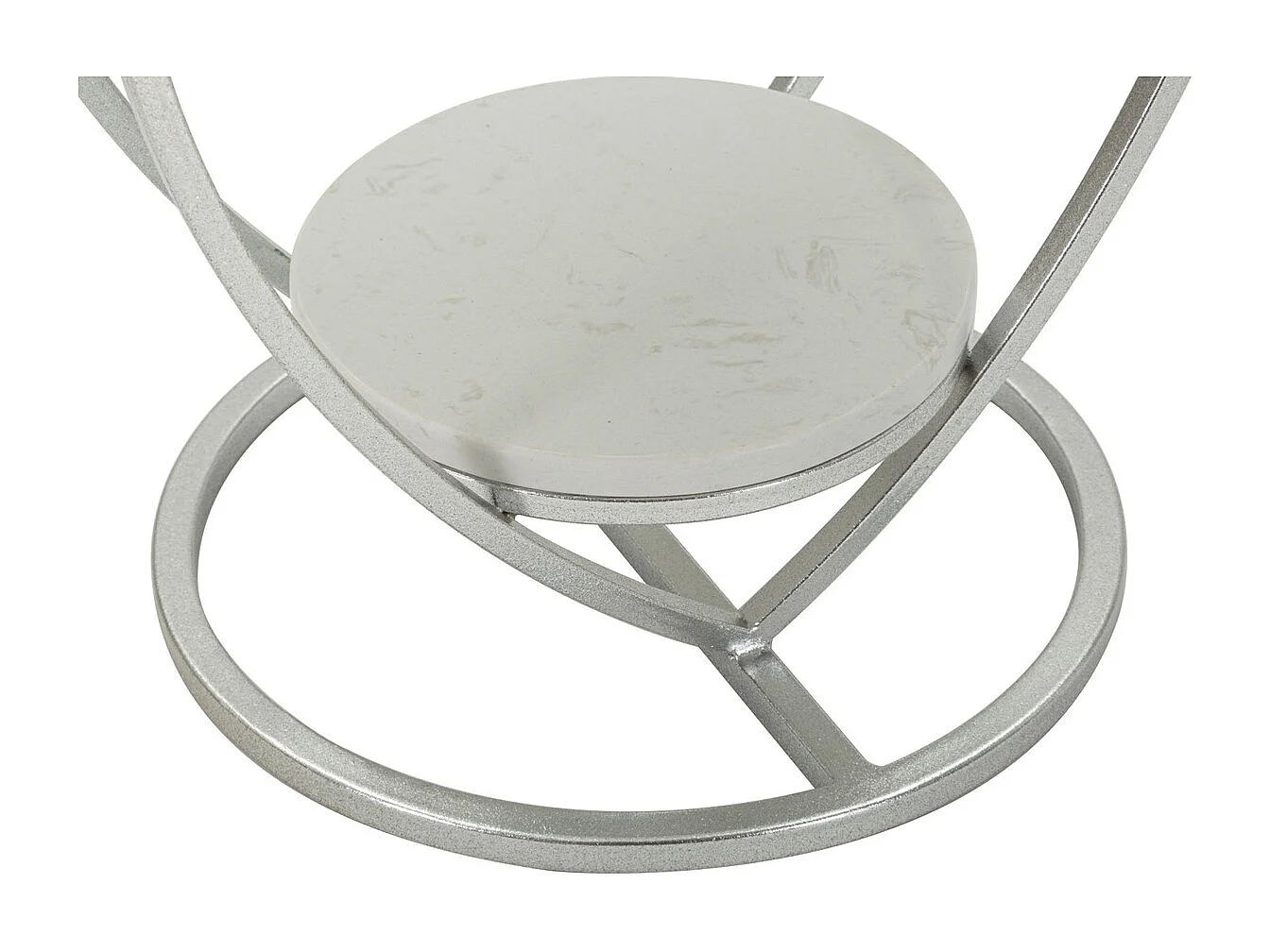 Table d'Appoint Cœur 1, Argent, 40x40x45,5 cm, Seven Design