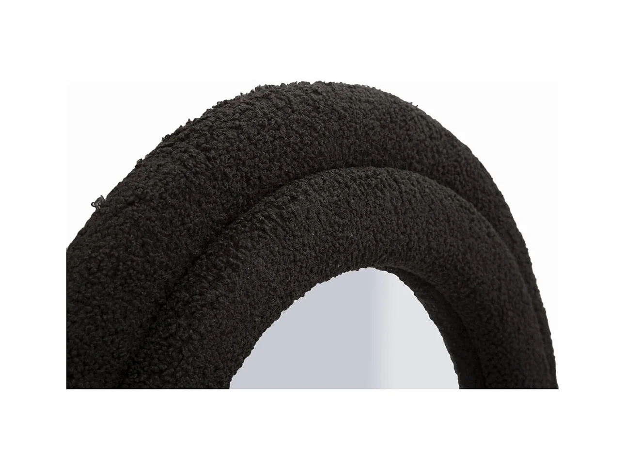 Specchio con Cornice Onda 3, Nero, 60x4x160 cm, Seven Design