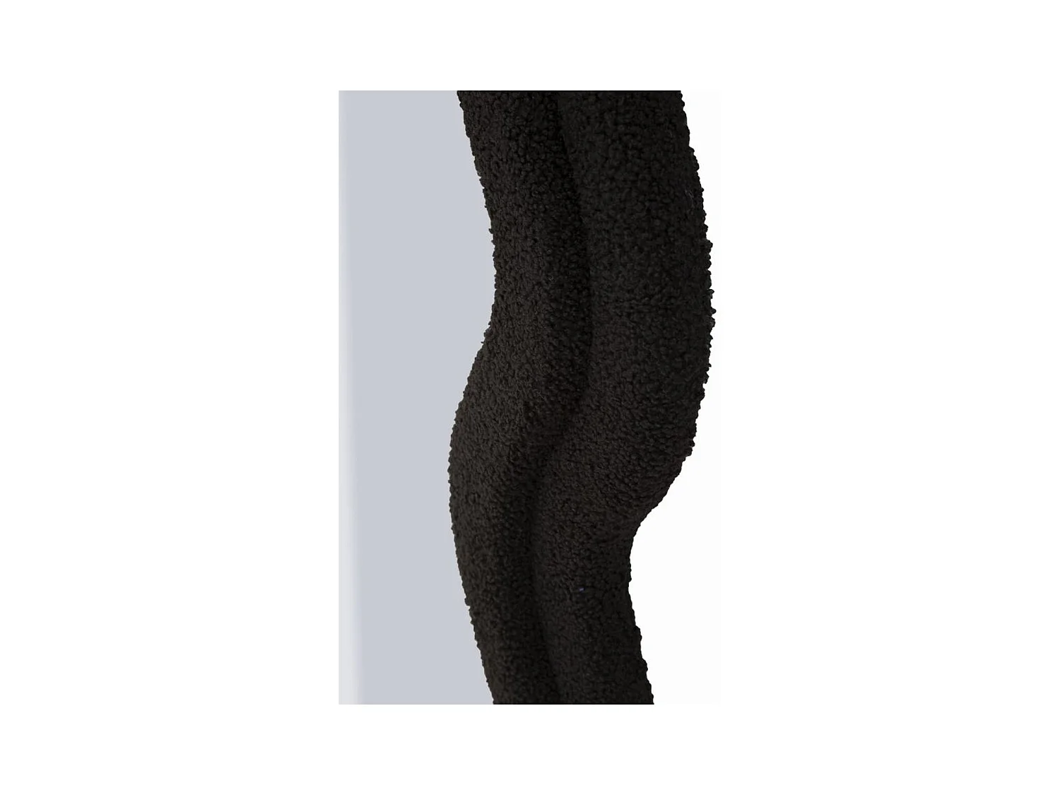 Specchio con Cornice Onda 3, Nero, 60x4x160 cm, Seven Design