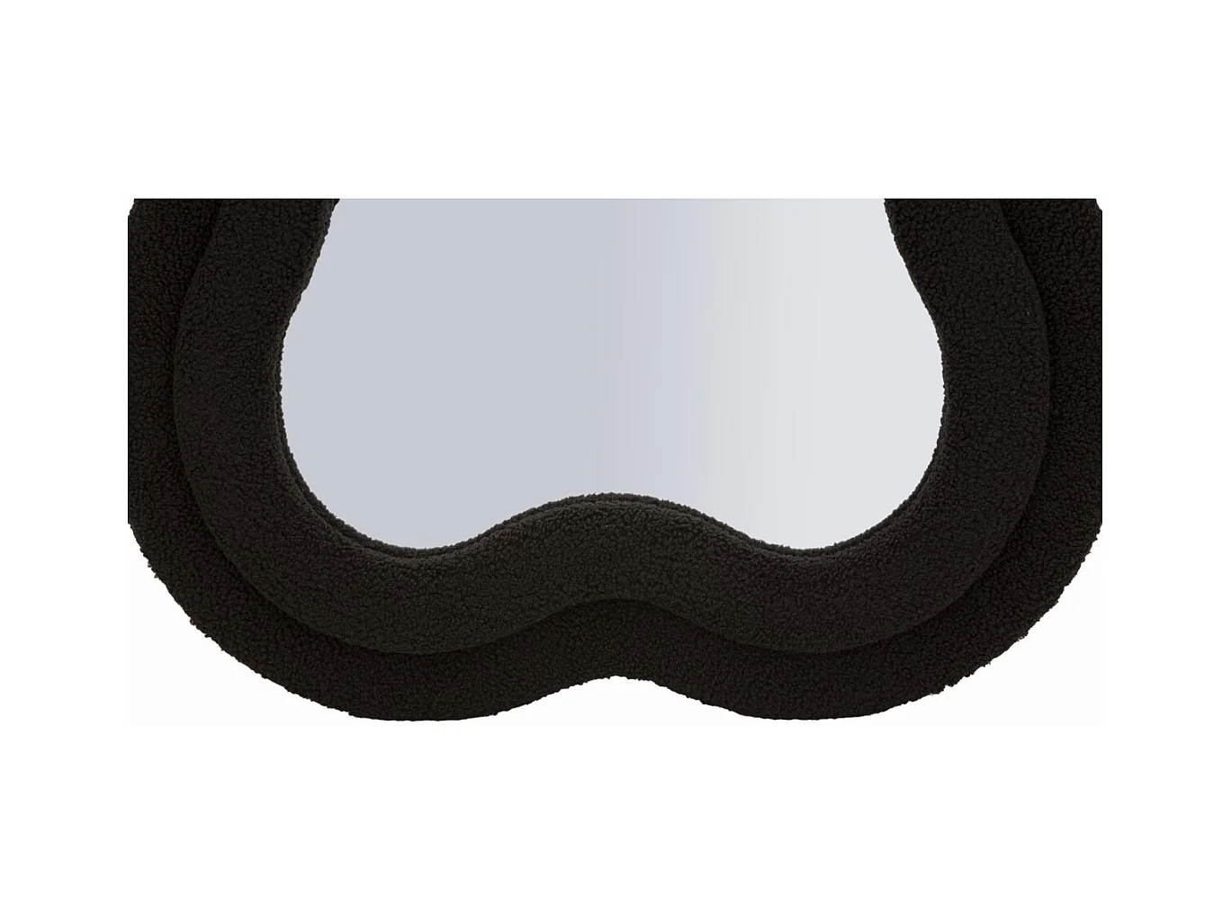 Specchio con Cornice Onda 3, Nero, 60x4x160 cm, Seven Design