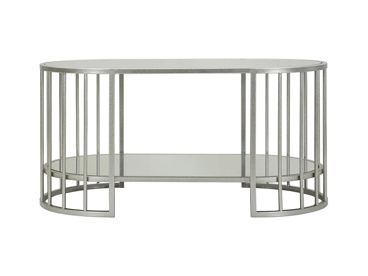 Table d'Appoint MF793, Argent, 90x50x45 cm, Seven Design