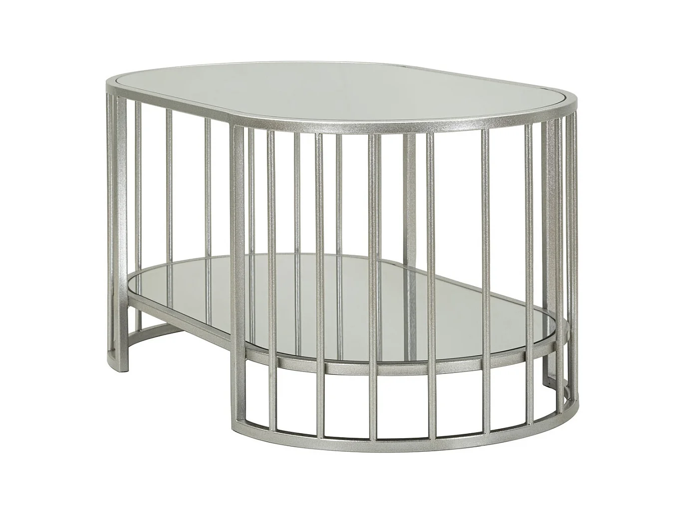 Table d'Appoint MF793, Argent, 90x50x45 cm, Seven Design