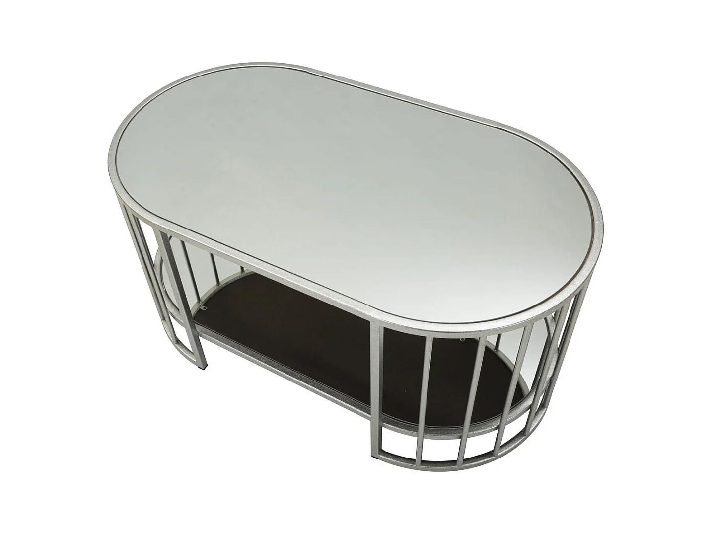 Table d'Appoint MF793, Argent, 90x50x45 cm, Seven Design