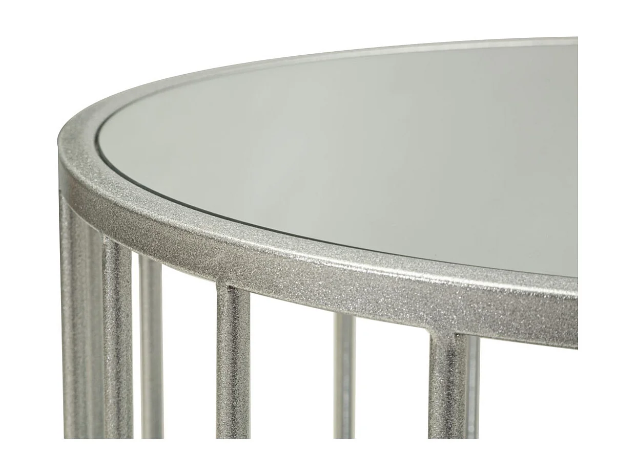 Table d'Appoint MF793, Argent, 90x50x45 cm, Seven Design