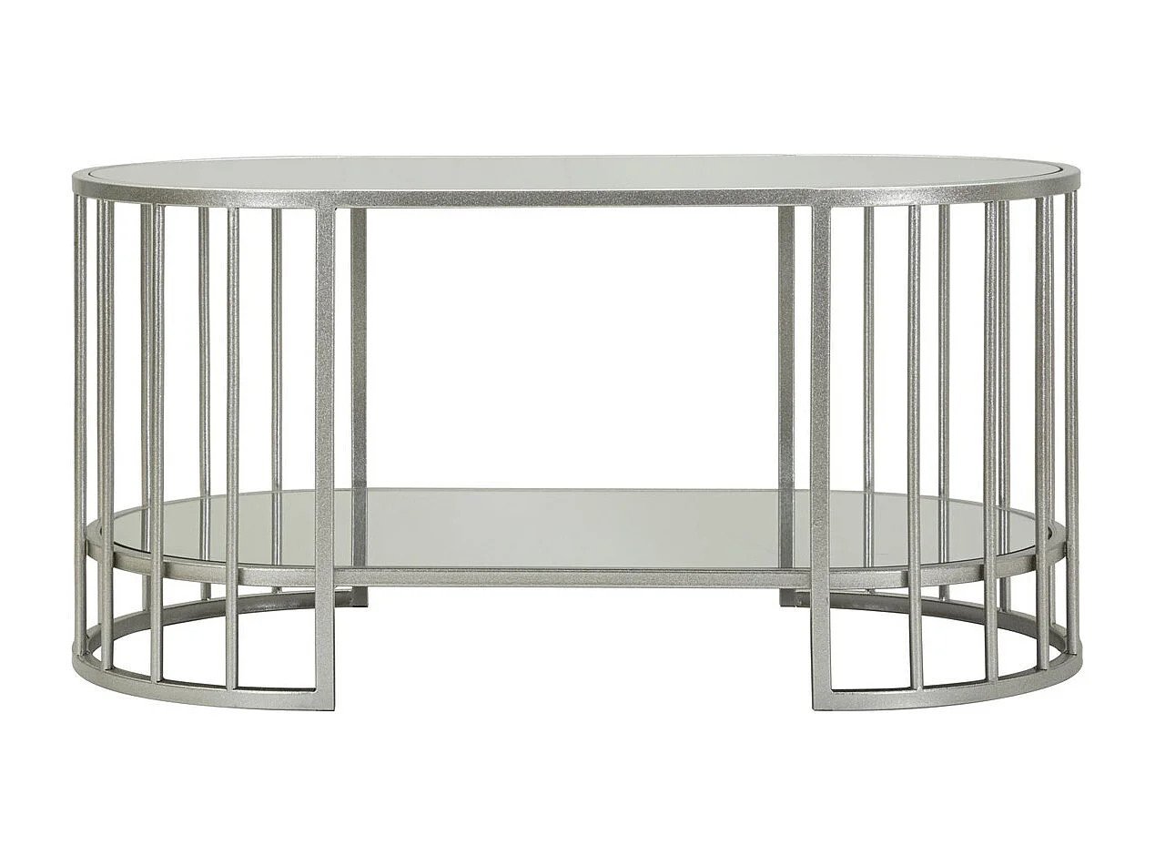 Stolik Kawowy MF793, Srebrny, 90x50x45 cm, Seven Design