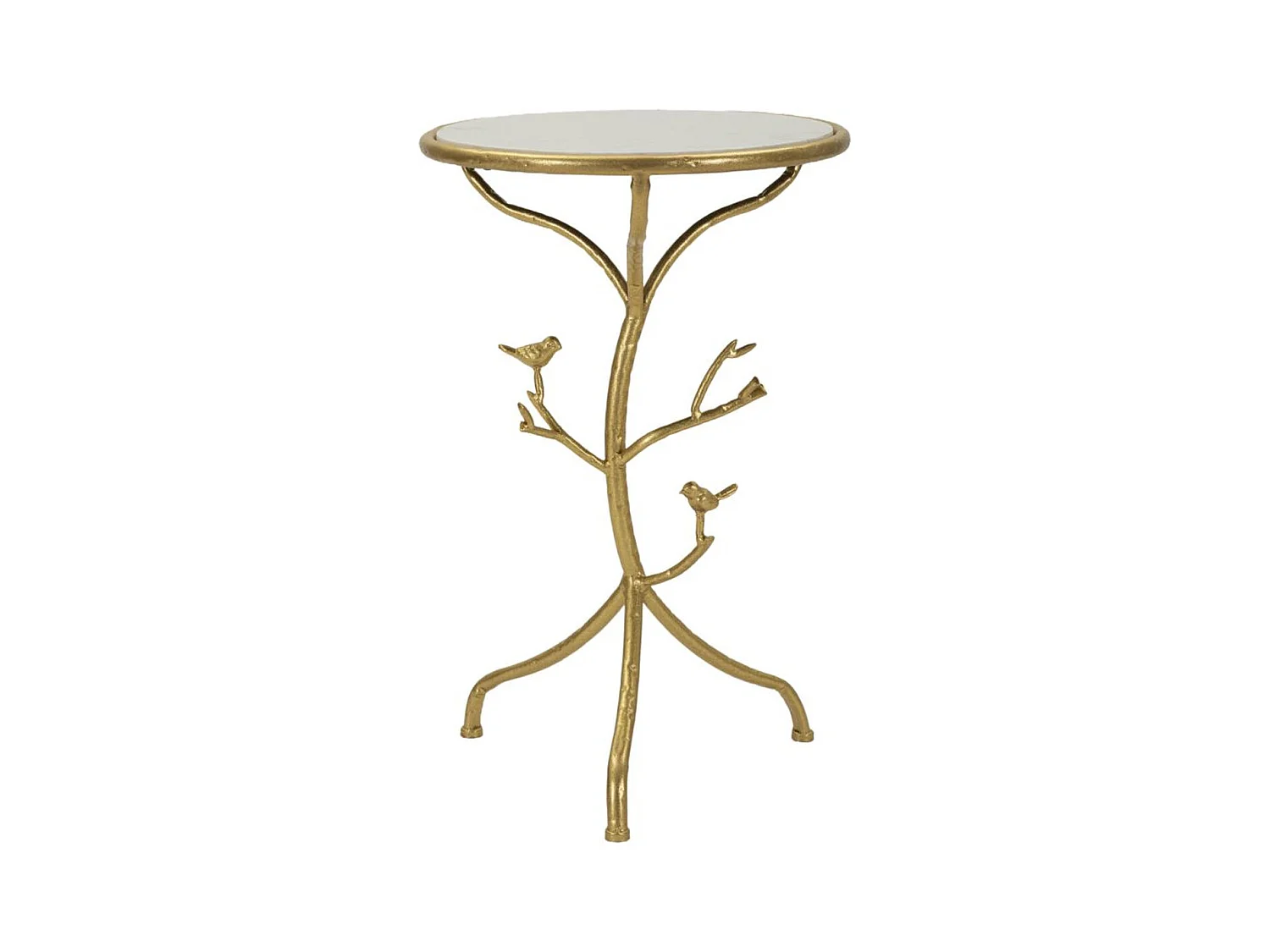 Table d'Appoint MF801, Or, 38x38x60 cm, Seven Design
