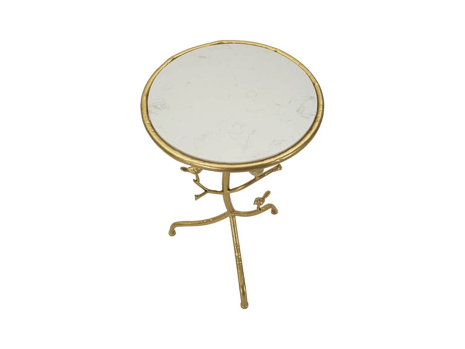 Table d'Appoint MF801, Or, 38x38x60 cm, Seven Design