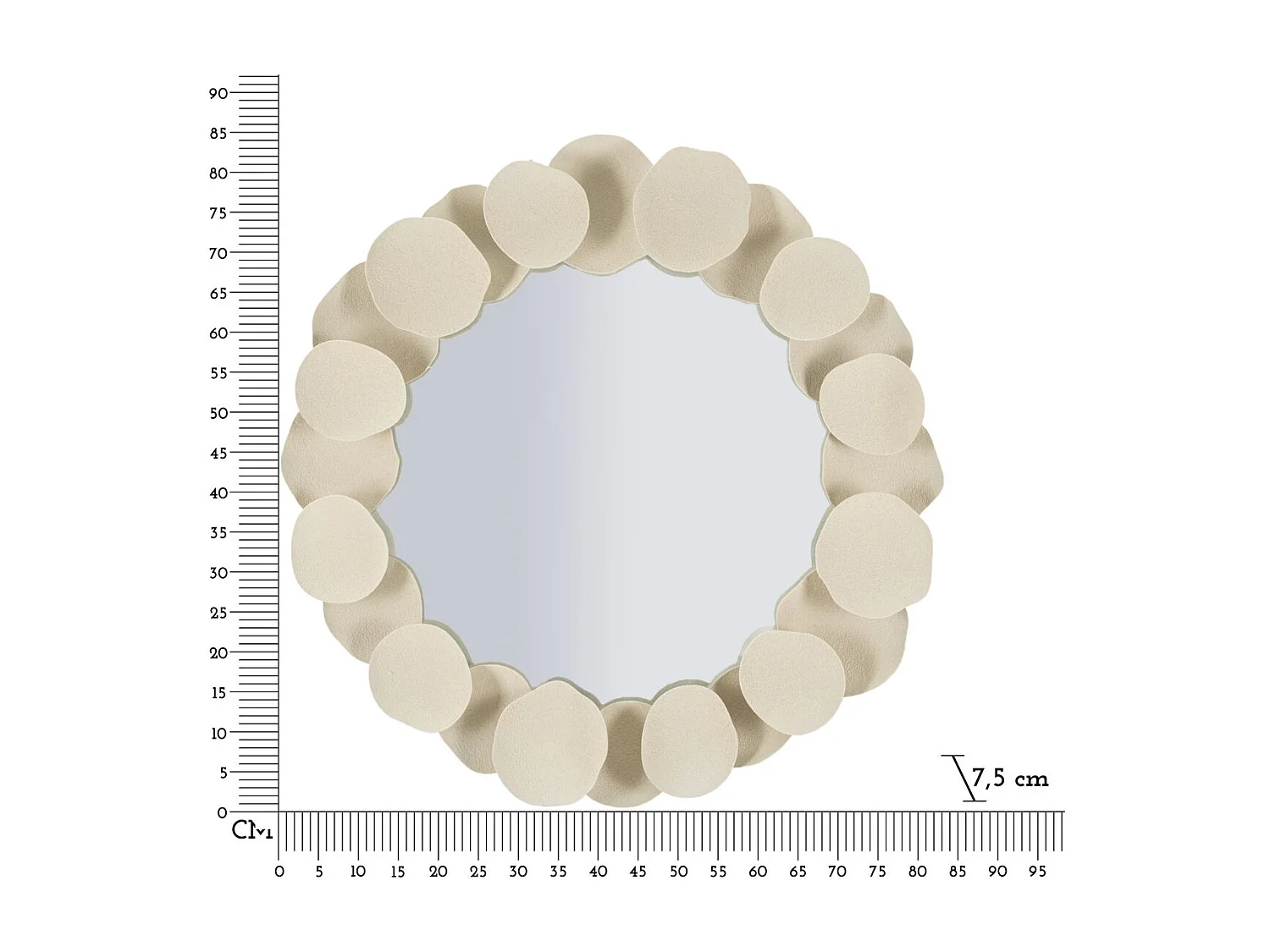 Lustro w Ramie MF780, Beżowy, 85x7,5x85 cm, Seven Design