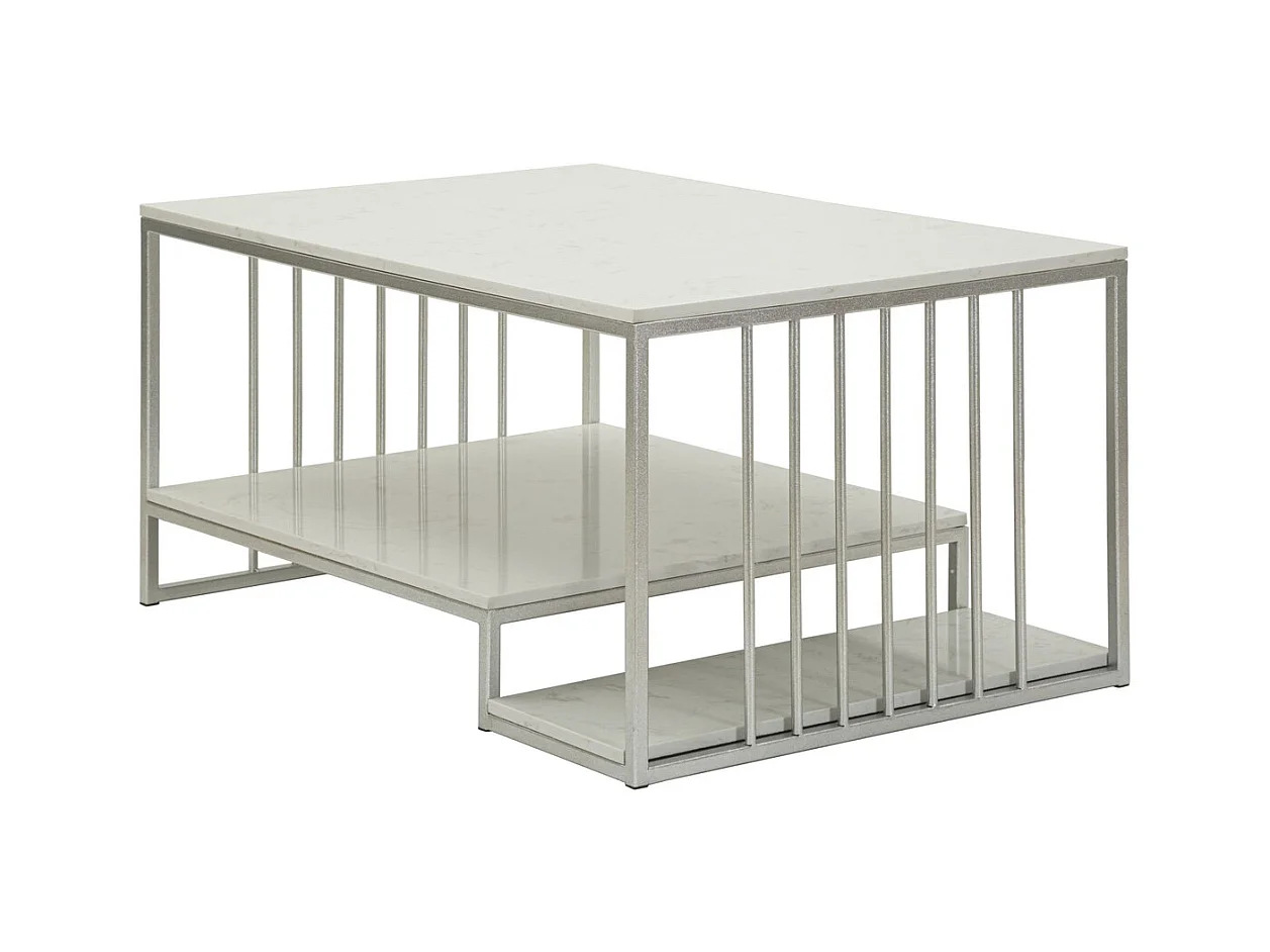 Table d'Appoint MF790, Argent, 90x45x60 cm, Seven Design