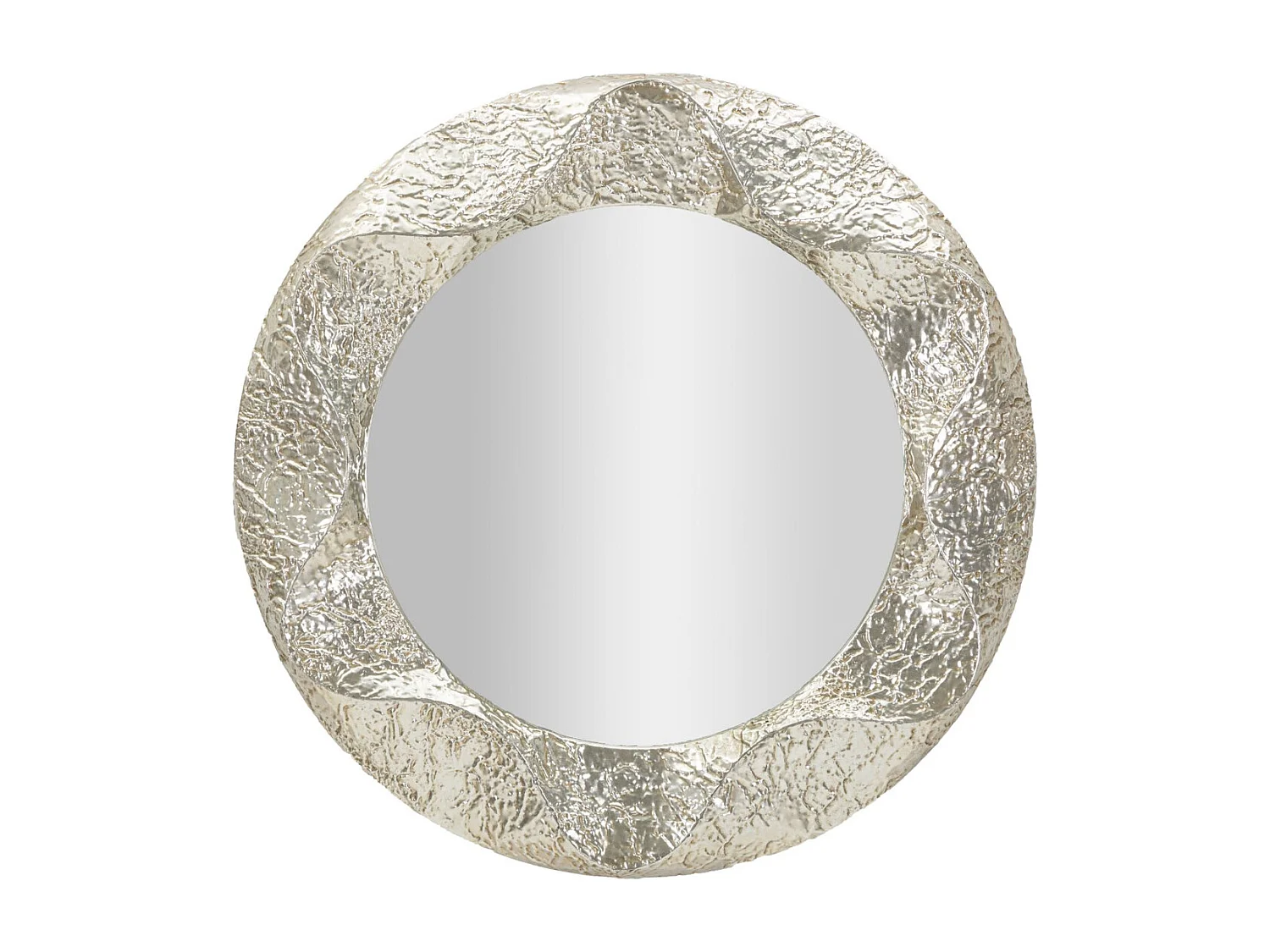 Espelho com Moldura MF779, Prata, 104x7x104 cm, Epikasa