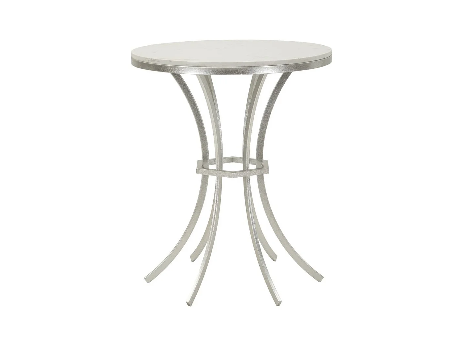 Tavolino MF807, Argento, 56x56x68 cm, Epikasa