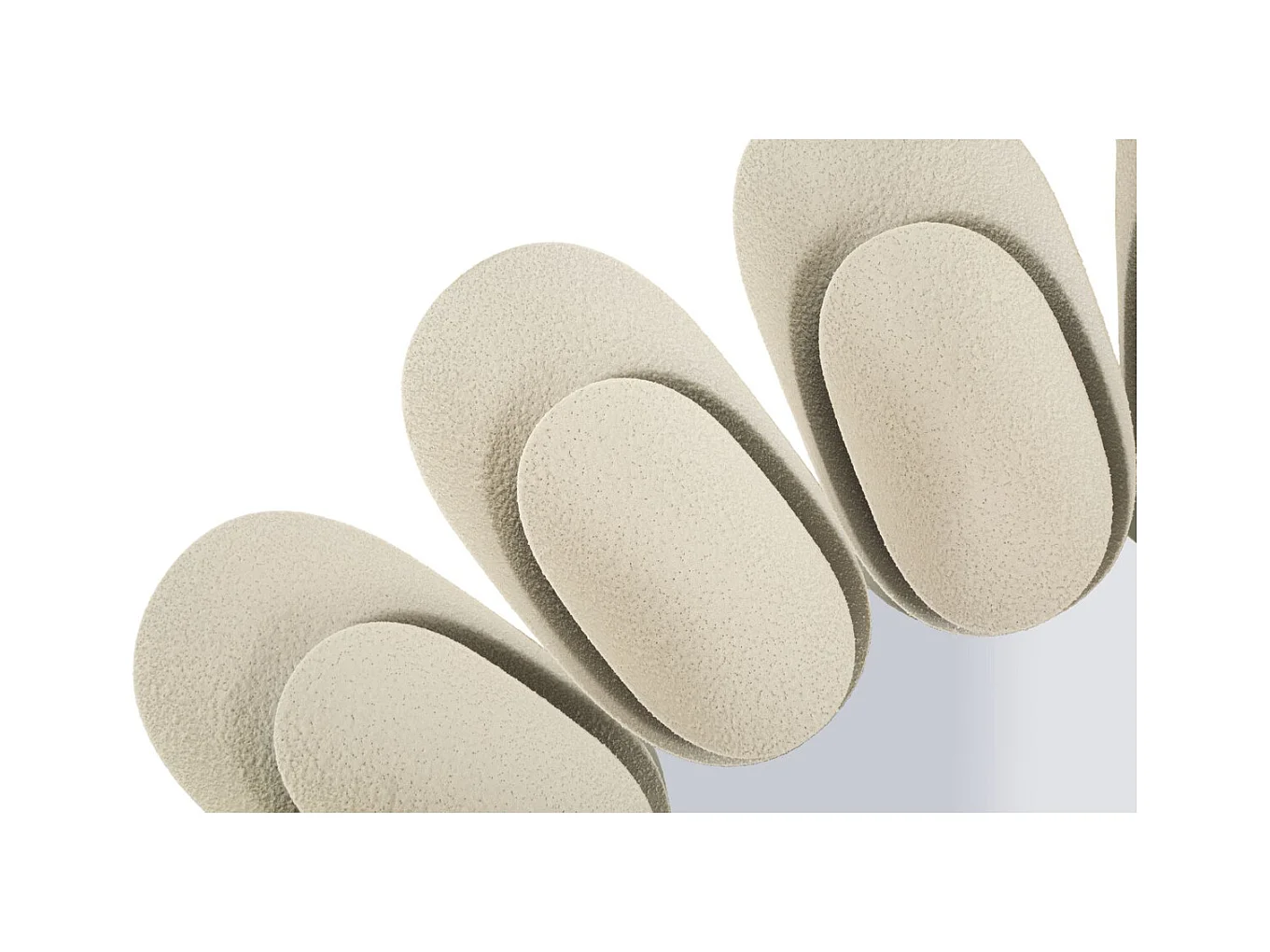 Miroir avec Cadre MF781, Beige, 85x85x6 cm, Seven Design