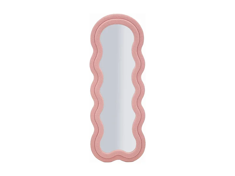 Specchio con Cornice Onda 4, Rosa, 60x4x160 cm, Epikasa