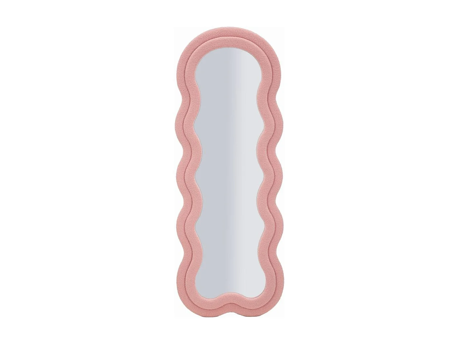 Specchio con Cornice Onda 4, Rosa, 60x4x160 cm, Epikasa