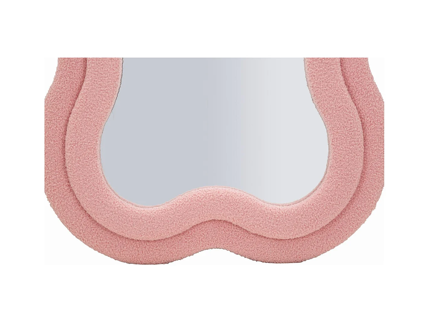 Specchio con Cornice Onda 4, Rosa, 60x4x160 cm, Epikasa