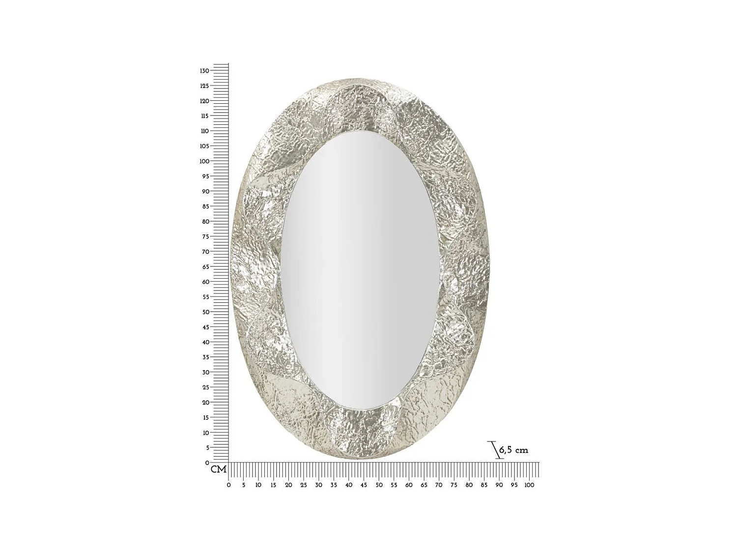 Specchio con Cornice MF778, Argento, 87,5x6,5x128 cm, Epikasa