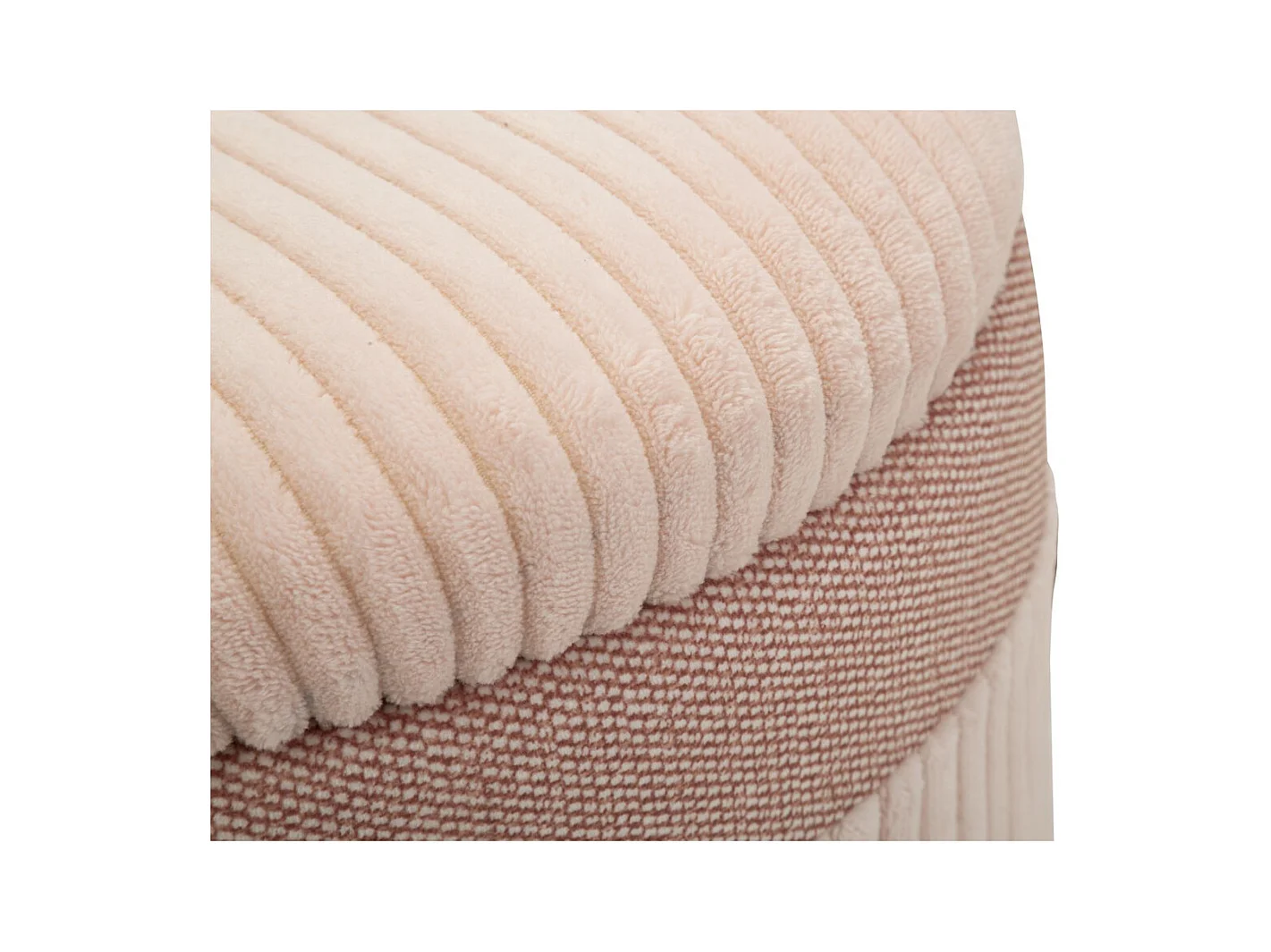 Lot de 3 Poufs MF769, Rose, 40,5x40,5x49,5 cm, Seven Design