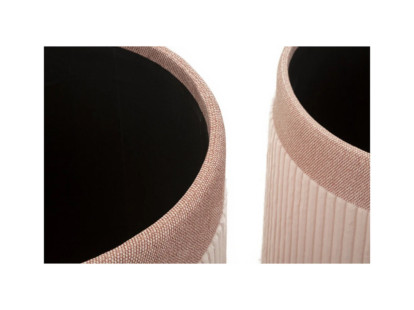 Lot de 3 Poufs MF769, Rose, 40,5x40,5x49,5 cm, Seven Design