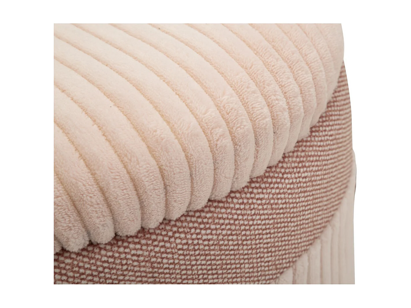 Zestaw 3 Pufami MF769, Różowy, 40,5x40,5x49,5 cm, Seven Design