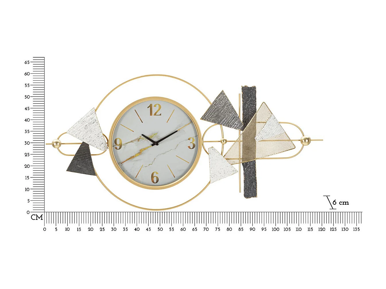 Zegar ścienny MF765, Wielokolorowy, 120x6x60 cm, Seven Design