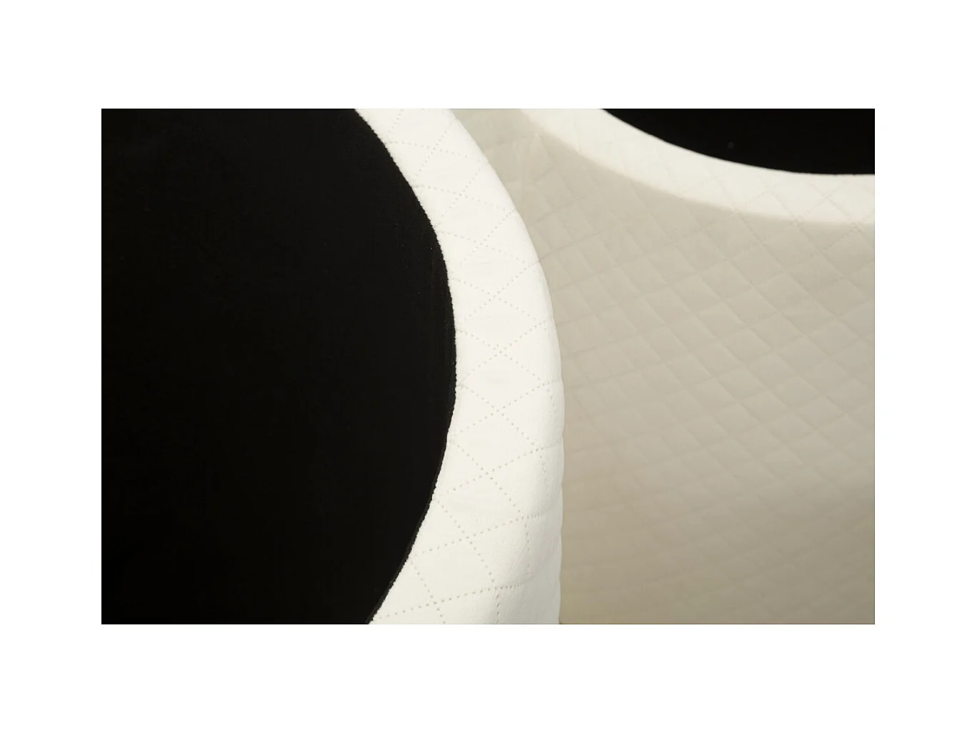 Set van 3 Poefs MF770, Beige, 60x60x80 cm, Epikasa