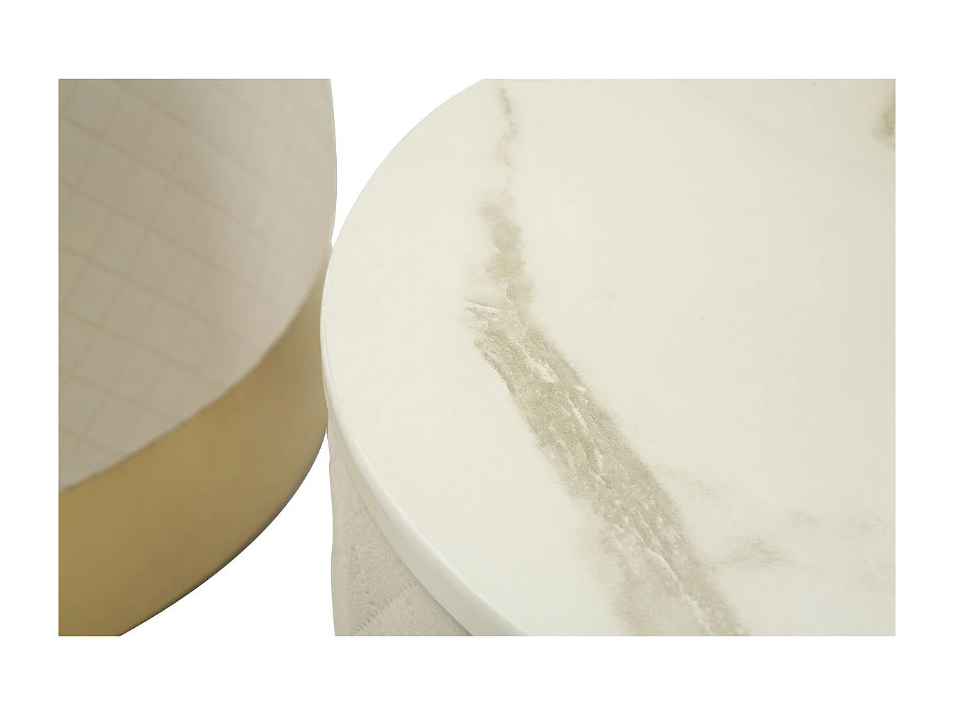 Zestaw 3 Pufami MF770, Beżowy, 60x60x80 cm, Seven Design