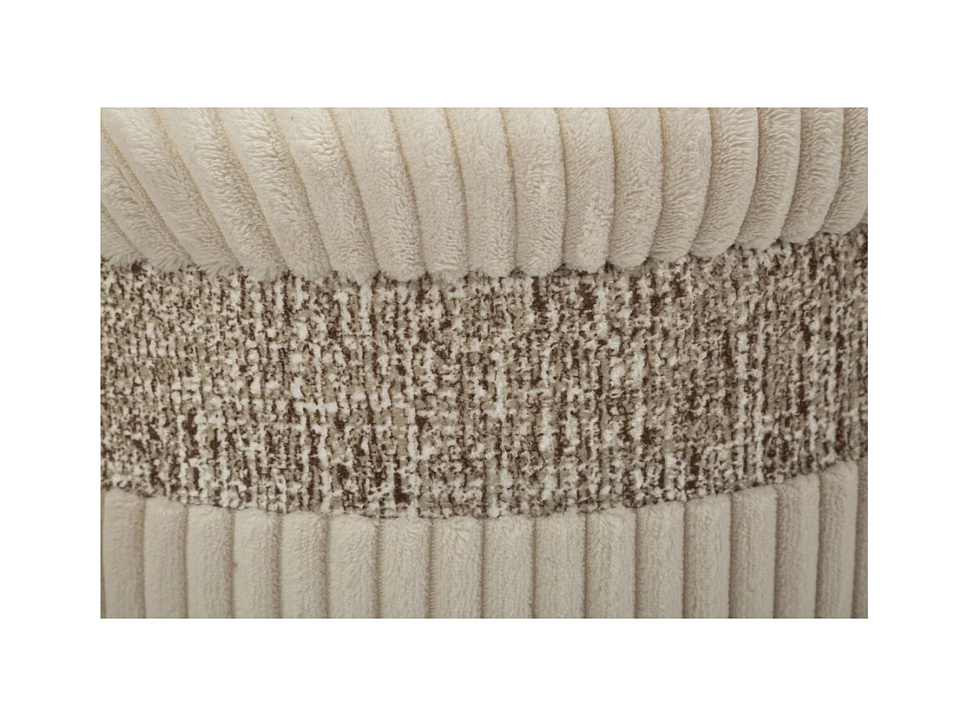 Lot de 3 Poufs MF768, Beige, 40,5x40,5x49,5 cm, Seven Design