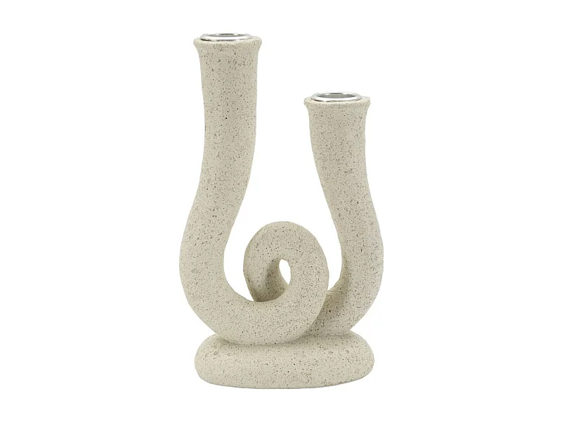 Suporte de Velas MF746, Bege, 12x7x20 cm, Seven Design