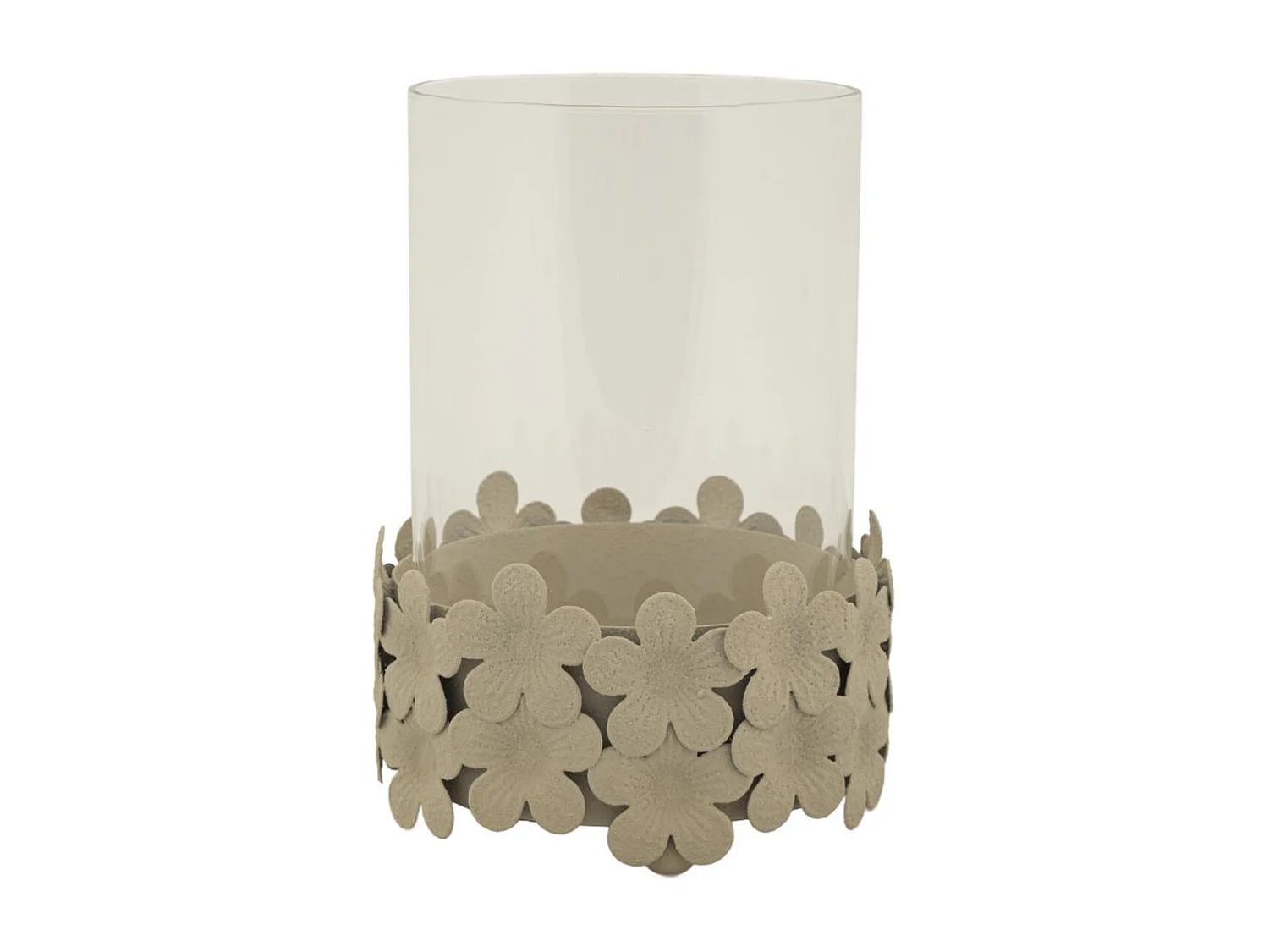 Świecznik MF749, Beżowy, 12x12x16 cm, Seven Design