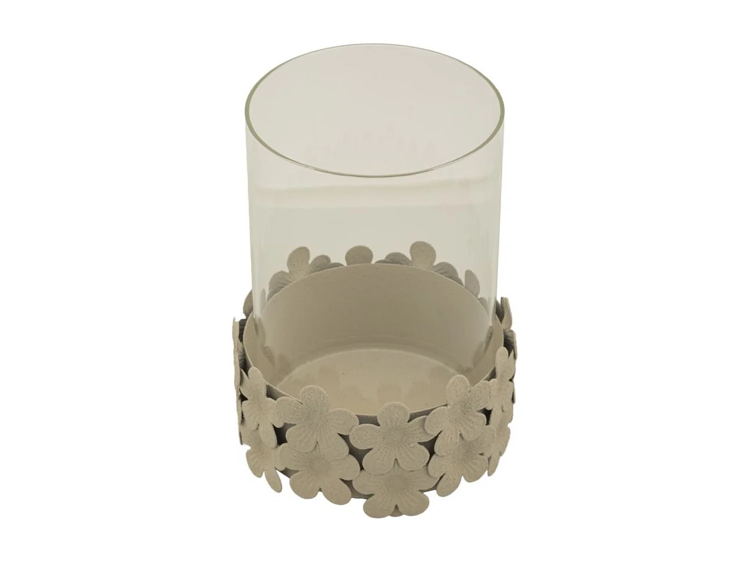 Świecznik MF749, Beżowy, 12x12x16 cm, Seven Design