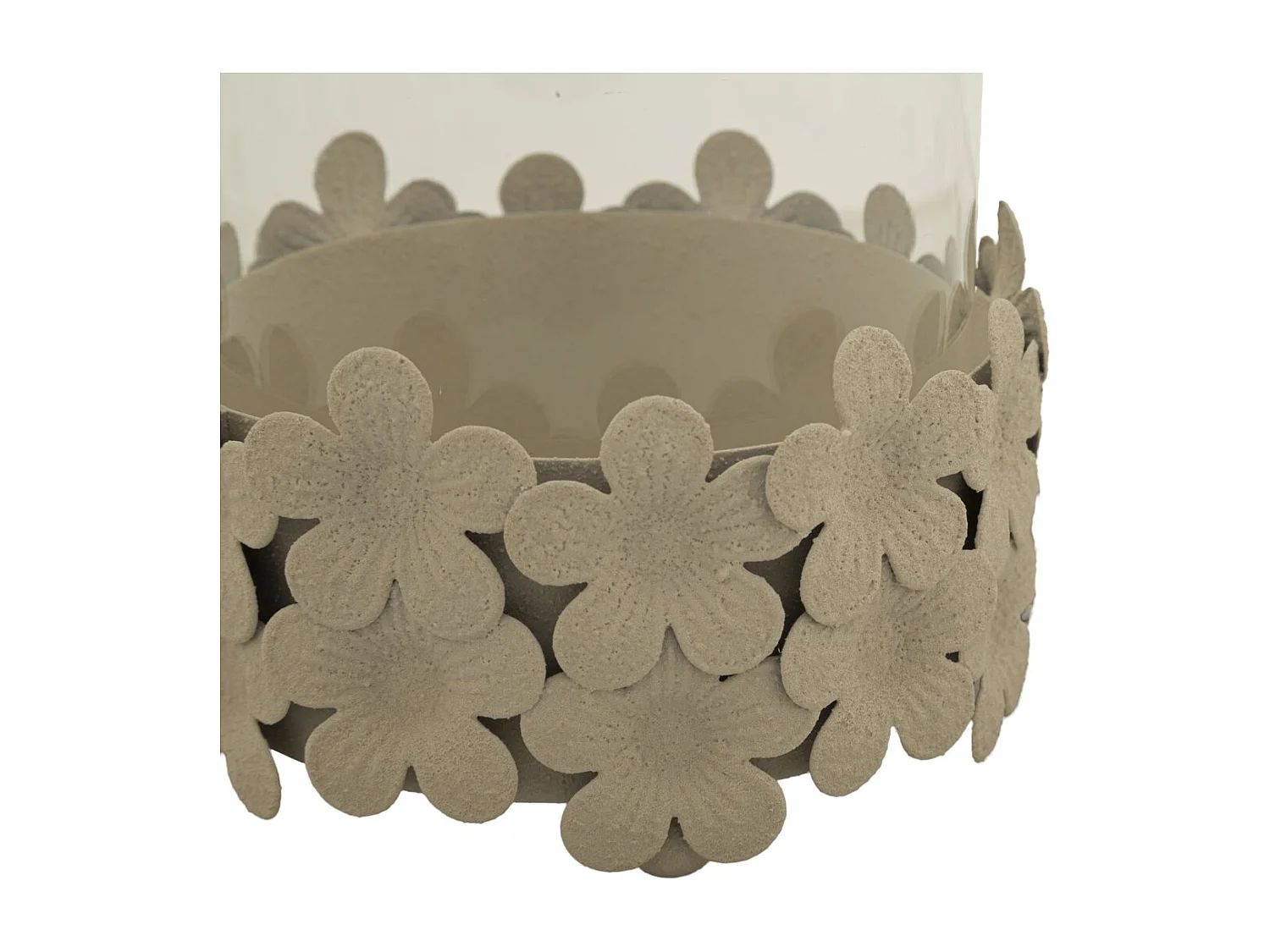 Świecznik MF749, Beżowy, 12x12x16 cm, Seven Design